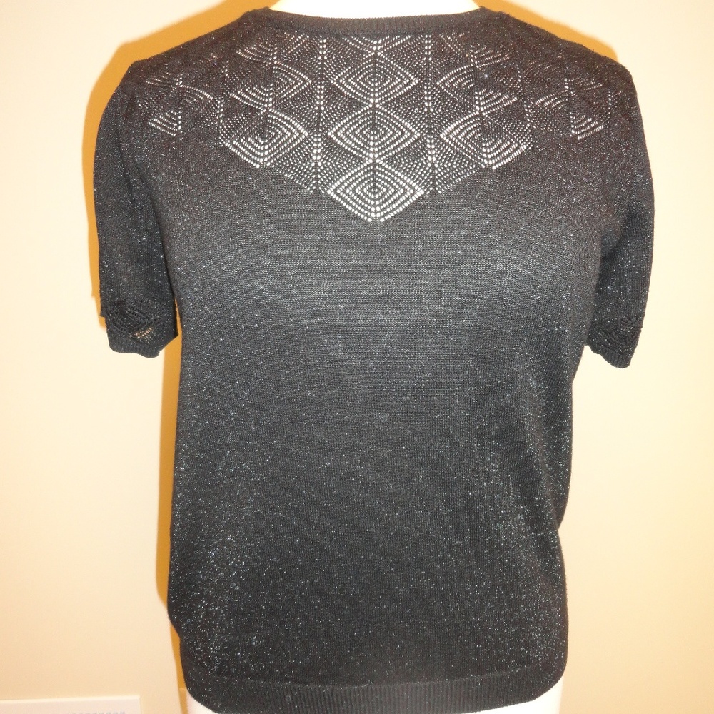 Alfred Dunner Black shimmer sweater  size LG